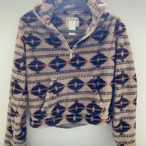 AERO quarter zip jacket fuzzy